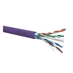 SOLARIX KÁBEL DÁTOVÝ FTP CAT6 LSOH FIALOVÝ (500m/cievka)