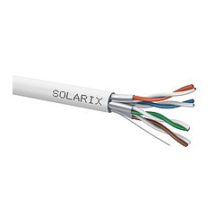SOLARIX KÁBEL DÁTOVÝ STP CAT6A LSOH Dca-s1,d2,a1 SIVÝ SXKD-6A-STP-LSOH (500m/cievka)