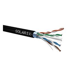 SOLARIX KÁBEL DÁTOVÝ FTP CAT6 PE Fca ČIERNY VONKAJŠÍ SXKD-6-FTP-PE (500m/cievka)