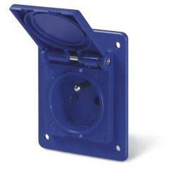 SCAME ZÁSUVKA VSTAVANÁ IP54 MODRÁ 70x87 230V 16A STREDNÁ