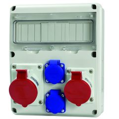 SCAME ZÁSUVKOVÁ ROZVODNICA ENERBOX 1x16A/4 + 1x32A/4 +2x230V IP54