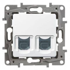 LEGRAND NILOE BIELA ZÁSUVKA DÁTOVÁ 2xRJ45 CAT6 UTP