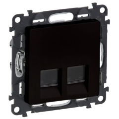 LEGRAND V. LIFE ČIERNA ZÁSUVKA DÁTOVÁ 2xRJ45 CAT5E FTP