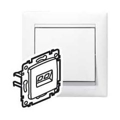 LEGRAND VALENA BIELA ZÁSUVKA DÁTOVÁ 1xRJ45 UTP CAT5E