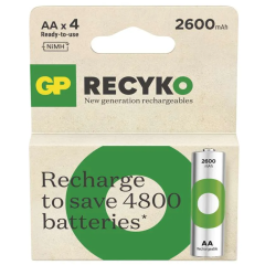 EMOS BATÉRIA NABÍJATEĽNÁ GP AA RECYKO 2700 2600MAH 4ks/bal