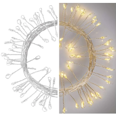 EMOS VIANOČNÁ LED REŤAZ JEŽKO 2,4 M, 3x AA, VNÚTORNÁ, WW + ČASOVAČ