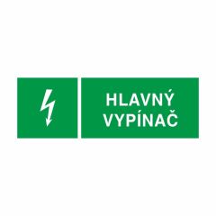ON-ART 1NÁLEPKA HLAVNÝ VYPÍNAČ 105x35mm