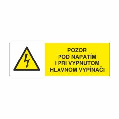 ON-ART 1NÁLEPKA POZOR POD NAPÄTÍM 105x35mm
