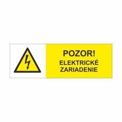 ON-ART 1NÁLEPKA POZOR ELEKTRICKÉ ZARIADENIE