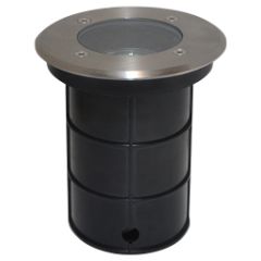 GREENLUX SVIETIDLODO ZEME ATTILA ROUND GU10 50W IP67 MATNÝ CHRÓM
