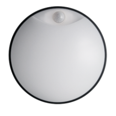 GREENLUX DITA ROUND ČIERNA 14W NW 1000lm IP54 (S PIR SENZOROM)