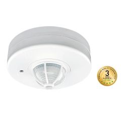 GREENLUX SENZOR POHYBU 10 PIR STROPNÝ BIELY 230V 160x360°/6m IP20