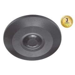 GREENLUX SENZOR POHYBU 100 PIR STROPNÝ ČIERNY 230V 160x360°/6m IP20