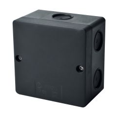 KOPOS KRABICA S VIEČKOM BEZHALOGÉNOVÁ UV STAB. 81x81x54mm IP66 ČIERNA