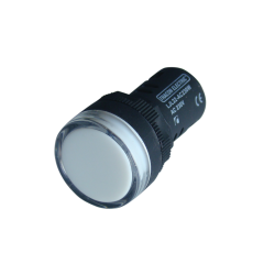 TRACON KONTROLKA LED BIELA 230V AC/DC d=22mm