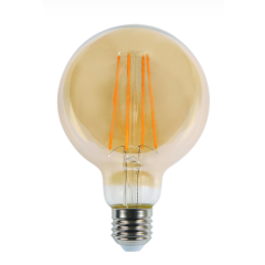 LED-POL ORO ŽIAROVKA FILAMENT AMBER E27 G125 6W 550lm WW