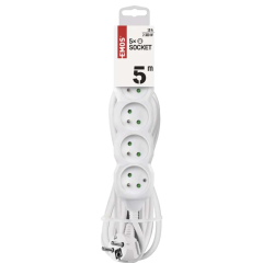 EMOS PREDLŽOVACÍ PRÍVOD 5m + 5 ZÁSUVKA 3x1mm