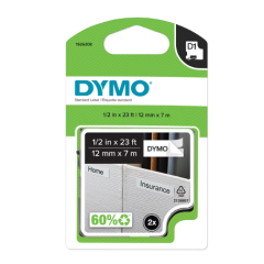 DYMO LABELMANAGER D1 PÁSKA 12mm x 7m ČIERNA NA BIELEJ