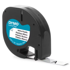 DYMO LETRATAG PÁSKA PLASTOVÁ 12mm x 4m BIELA