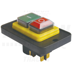 TRACON BEZPEČNOSTNÉ TLAČIDLO 5PIN, 230V AC, 12A/AC3, IP54 ZÁKLADNÉ