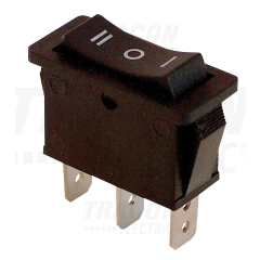 TRACON KOLÍSKOVÝ PREPÍNAČ 3 POLOHOVÝ, ČIERNY 16(6)A 250V AC