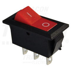 TRACON KOLÍSKOVÝ PREPÍNAČ ČERVENÝ 16(6)A, 250V AC