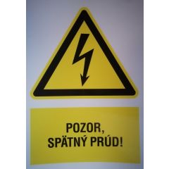ON-ART NÁLEPKA POZOR SPÄTNÝ PRÚD