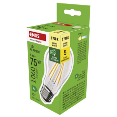 EMOS LED ŽIAROVKA FILAMENT A60 E27 5W WW 1060lm