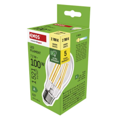 EMOS LED ŽIAROVKA FILAMENT A60 E27 7,2W WW 1521lm