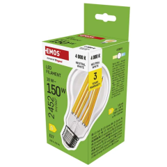 EMOS LED ŽIAROVKA FILAMENT A70 E27 18W NW 2452lm