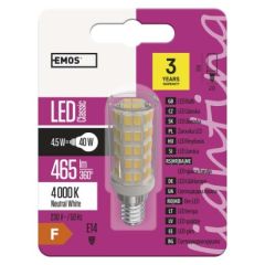 EMOS ŽIAROVKA LED JC 4,5W E14 NW