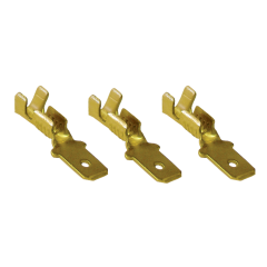 TRACON NEIZOLOVANÉ MOSADZNÉ LISOVACIE KOLÍKY PLOCHÉ 6,3x0,5mm