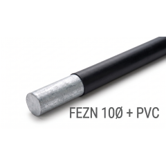 ZIN GUĽATINA FEZN 10 + PVC IZOL. ČIERNA (1kg=1,44m, 1m=0,694kg)
